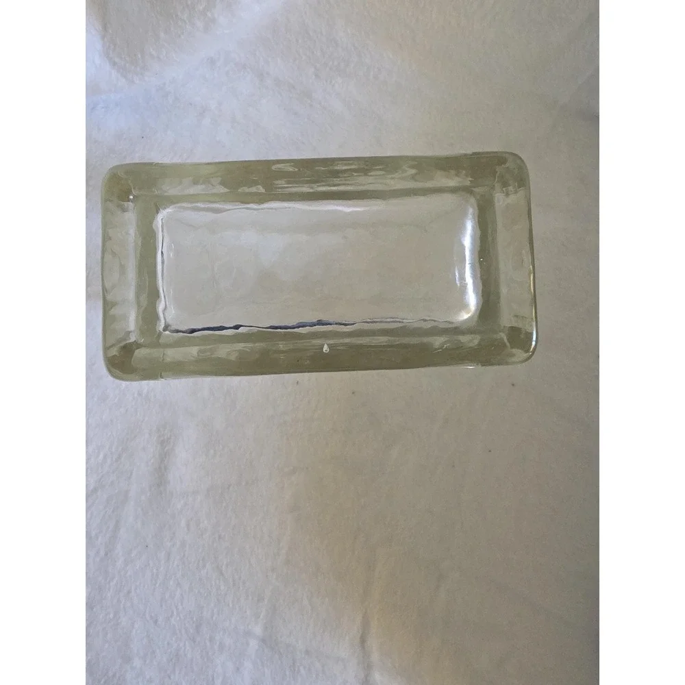 Vintage Southern Living Textured Glass Vase – Wavy Block Planter (5.75